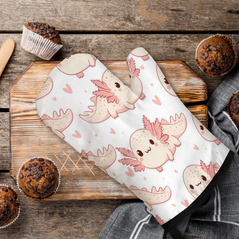 Axolotl Love Oven Mitt sergé de coton