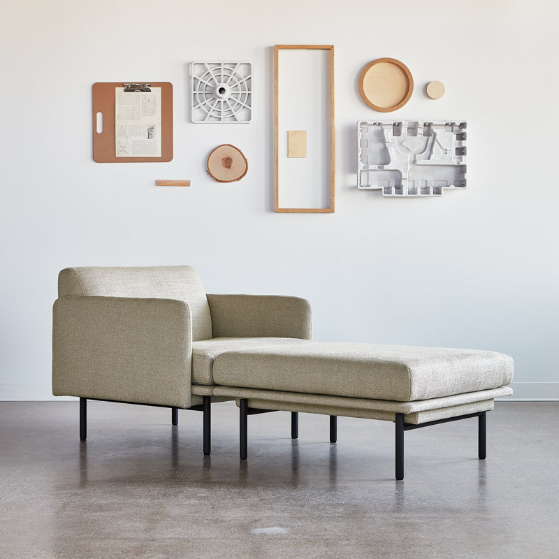 Foundry 2-Pc Chaise, Andorra Pewter Performance Basketweave