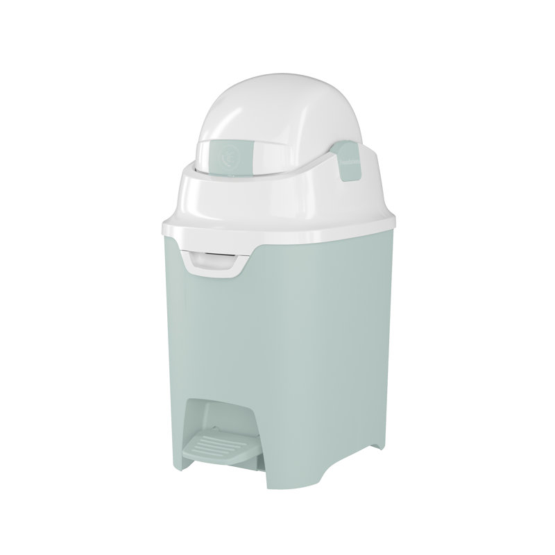 Foundations Hands-free Mini Diaper Pail, Green, Green