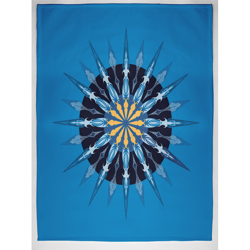 Schrum Plain Weave / Muslin Throw Blanket, Blue