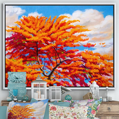 «Autumn Colored Forest Treescape XXXIV», reproduction d'art sur toile
