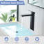 Robinet de salle de bain noir avec bonde escamotable, robinet noir pour lavabo de salle de bain, robinet de salle de bain monotrou moderne-121292124