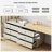 Katrisa Modern 6-Drawer Dresser with Integrated Desk/Vanity, Space-Saving Dual-Purpose Storage Unit, Natural Oak Finish