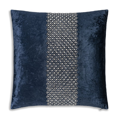 Juliet Bedazzled Crystal Navy Pillow