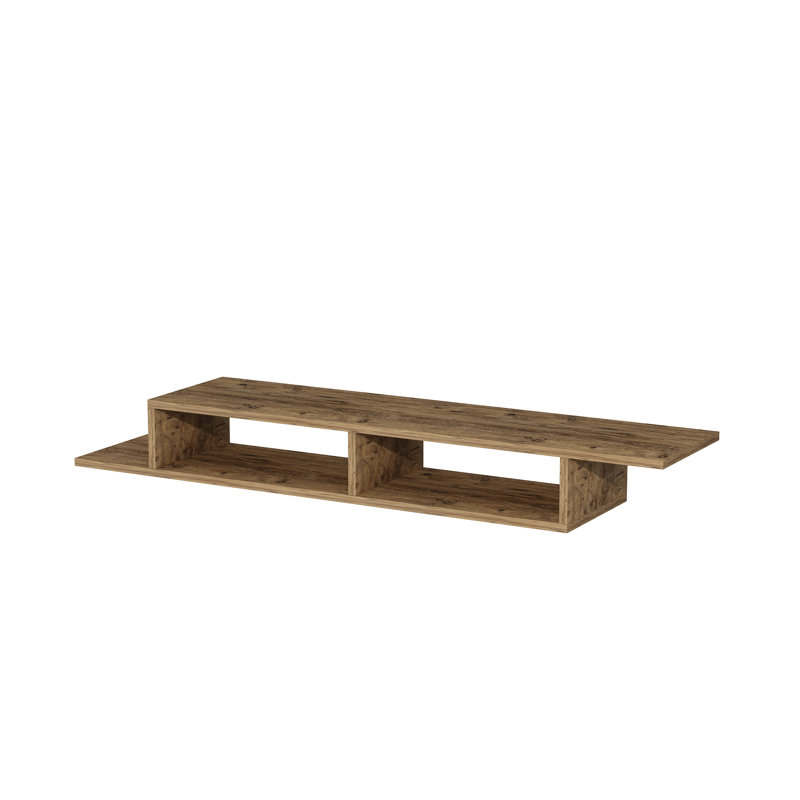 Floating TV Stand With Shelves Linet, Atlantic Pine