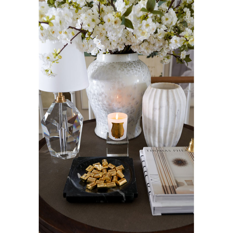 Flora Handmade Marble Table Vase, 13" H x 8" W x 8" D