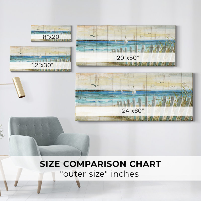 Coastal Causeway sur impression sur toile, H 8 po x l 20 po x P 1,5 po