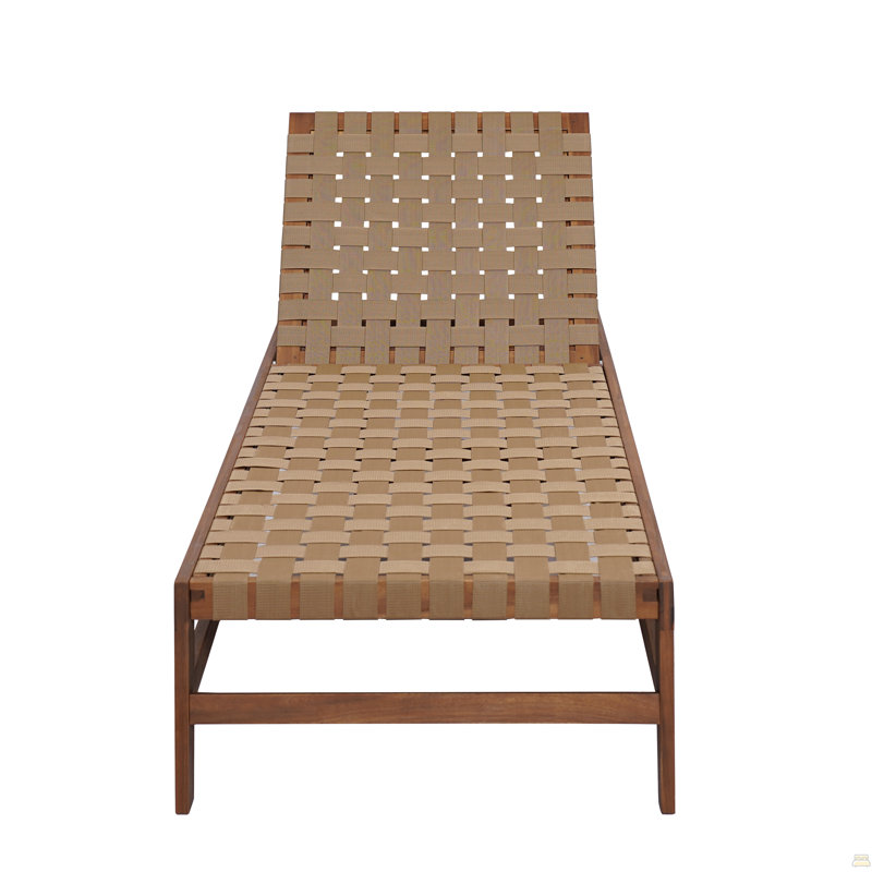 Outdoor Rope Chaise Lounge, Light Brown, Light Brown