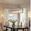 Lustre suspendu géométrique moderne en cristal en or sable et noir