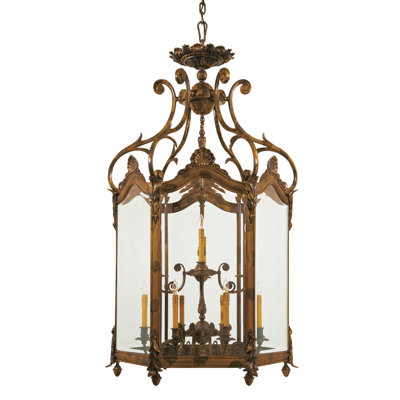 Lustre géométrique lanterne 12 lumières
