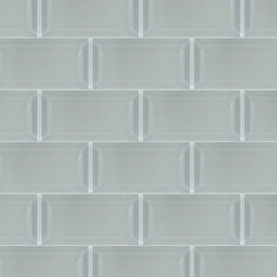Carrelage mural en verre 4 po x 8 po Bevel Ice Block (0,22 pi2 / pièce)
