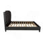 Mobilier de chambre à coucher tête de lit tapissier capitonné noir