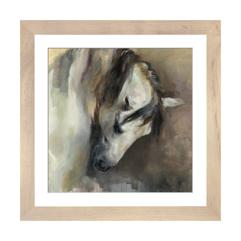 Classical Horse by Marilyn Hageman iCanvas, 24" H x 24" W x 1" D, Natural Wood Open Corner Frame Paper