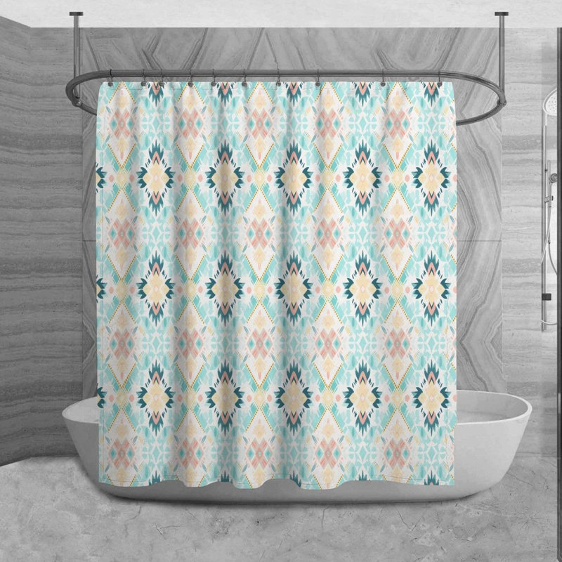 Teyonda Geometric Shower Curtain, H 73 po x l 70 po