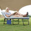 Chaise longue d'extérieur pliable à hauteur ajustable avec matelas, adaptée à la plage, à la pelouse et à la piscine-1147183306