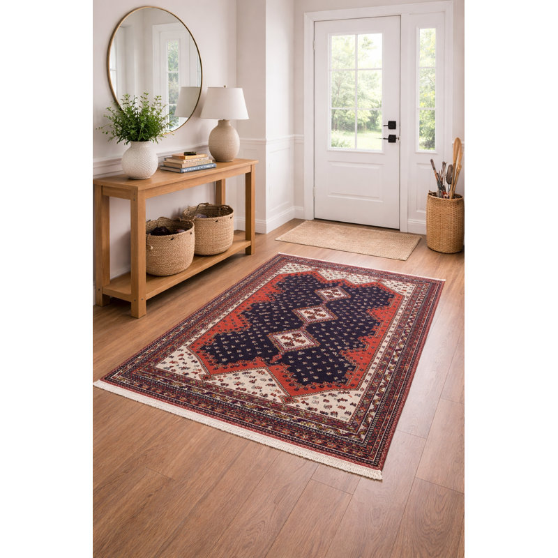 Tapis oriental en laine tissé à la main 4 x 7 Sumak