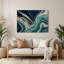 Art mural en métal bleu côtier-1821745529