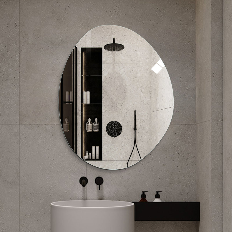 Modern Asymmetrical Bathroom Wall Mirror