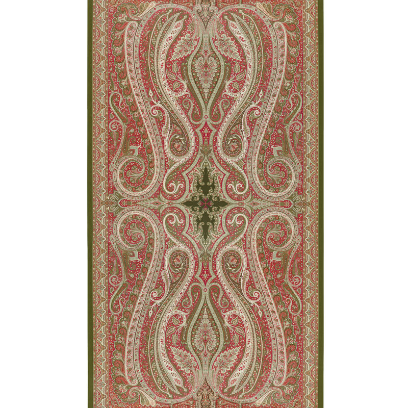 Pasha Paisley Wallpaper, Pomegranate