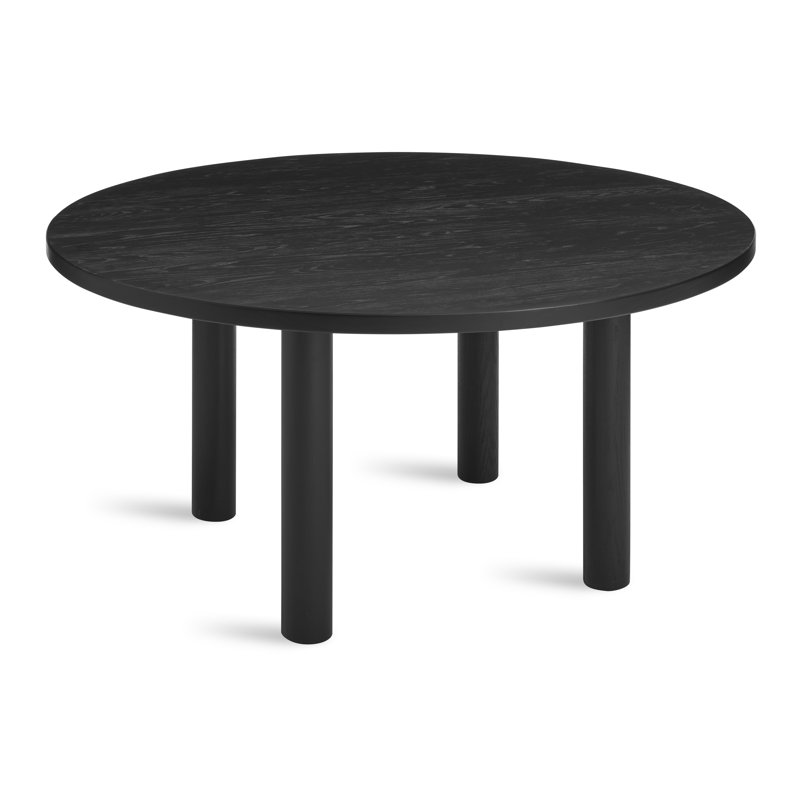 Good Times Round Solid Wood Dining Table, Black Ash