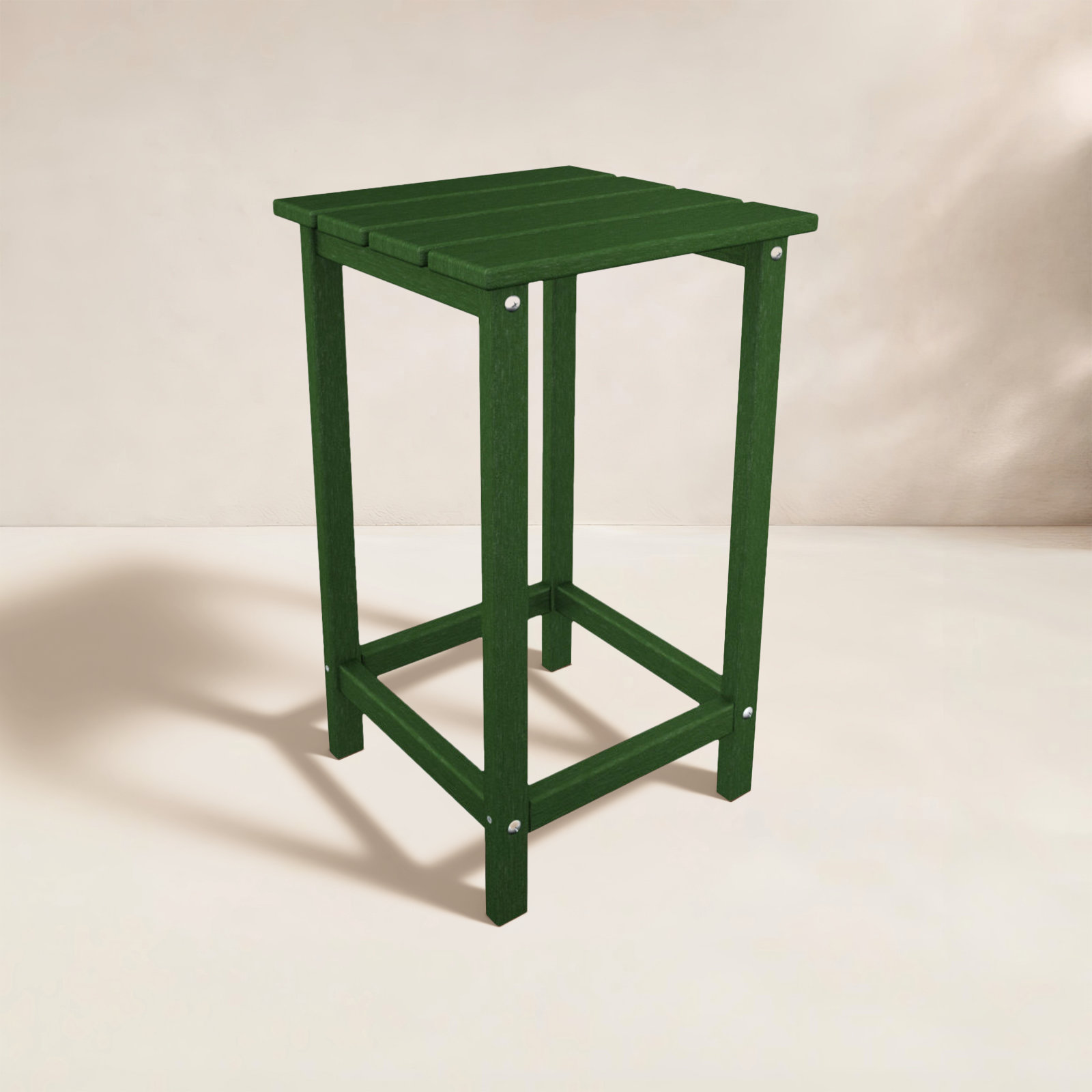 POLYWOOD® Long Island 15" Patio Side Table, Green