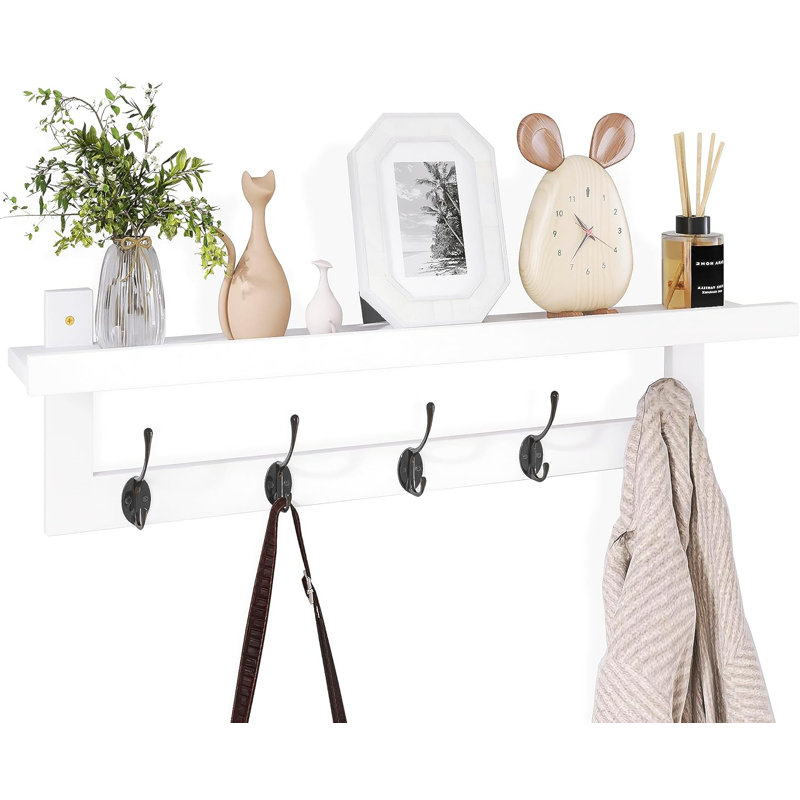 Wall 5 - Hook Coat Rack, White/Black