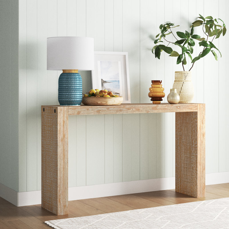 Finnegan U-Shaped Console Table, Natural, 36" H x 64" W x 15" D