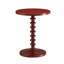Table d'appoint ronde vintage de 56 cm (22 pouces) avec piédestal tourné, idéale pour le salon et la chambre.