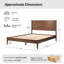 Lit en bois massif de style Mid-Century avec tête de lit moelleuse Boneva-1496499249-1496499250