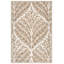 Ikat Handmade Tufted Wool Ivory / Brown Area Rug-1598649814