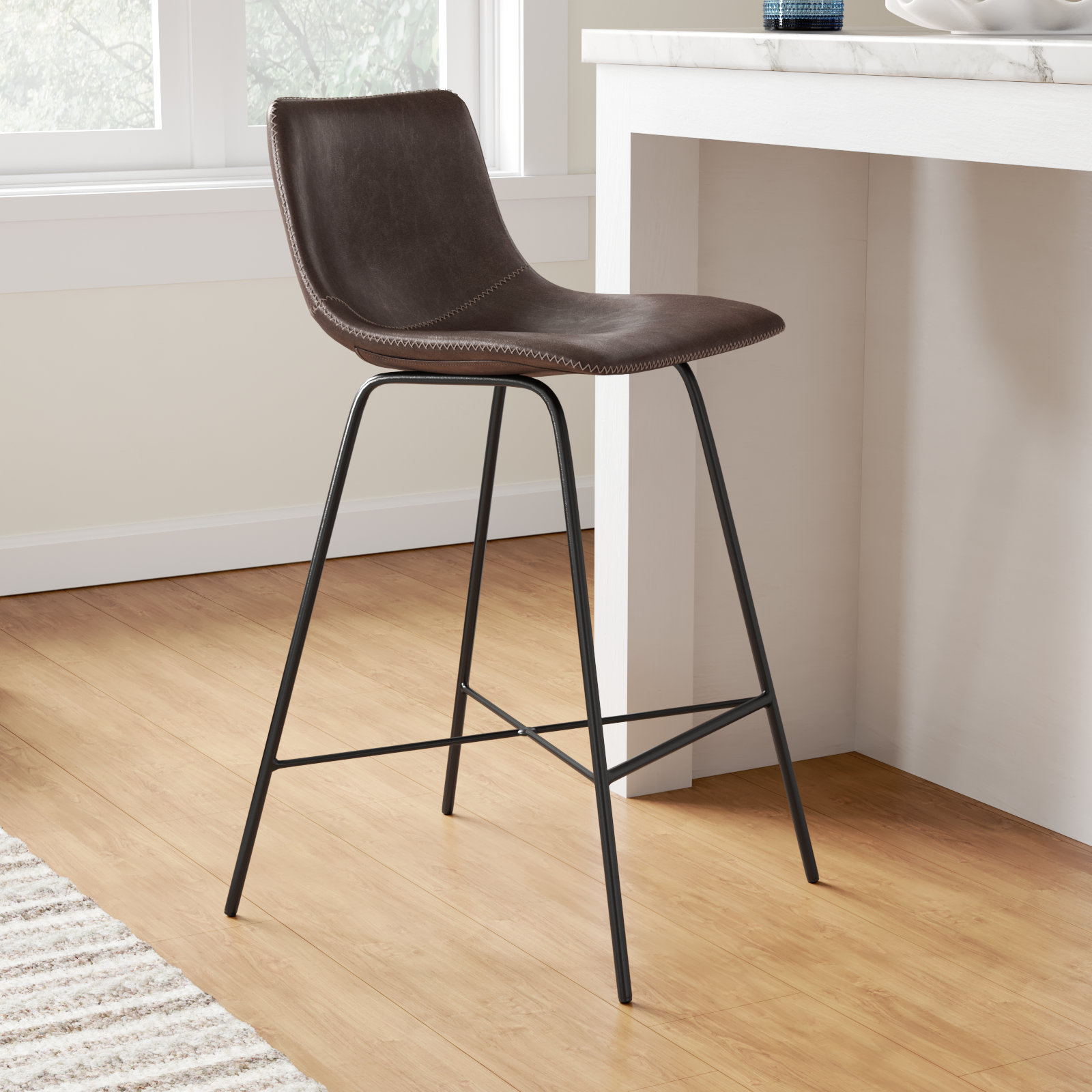 Paxton 24" Bar Stool, Brown