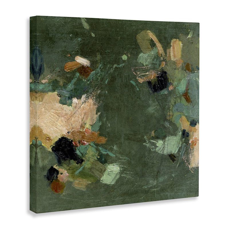 «Green Hued Abstraction», art mural par Suzanne Nicoll, H 17 po x l 17 po