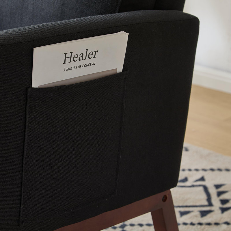 Fauteuil berçant et oscillant Mid-Century, Noir, noir, noir, noir, Noyer