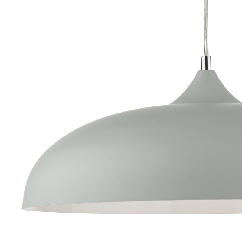 Calzada 1 - Light Dome Pendant, Grey, 45cm x 19 cm