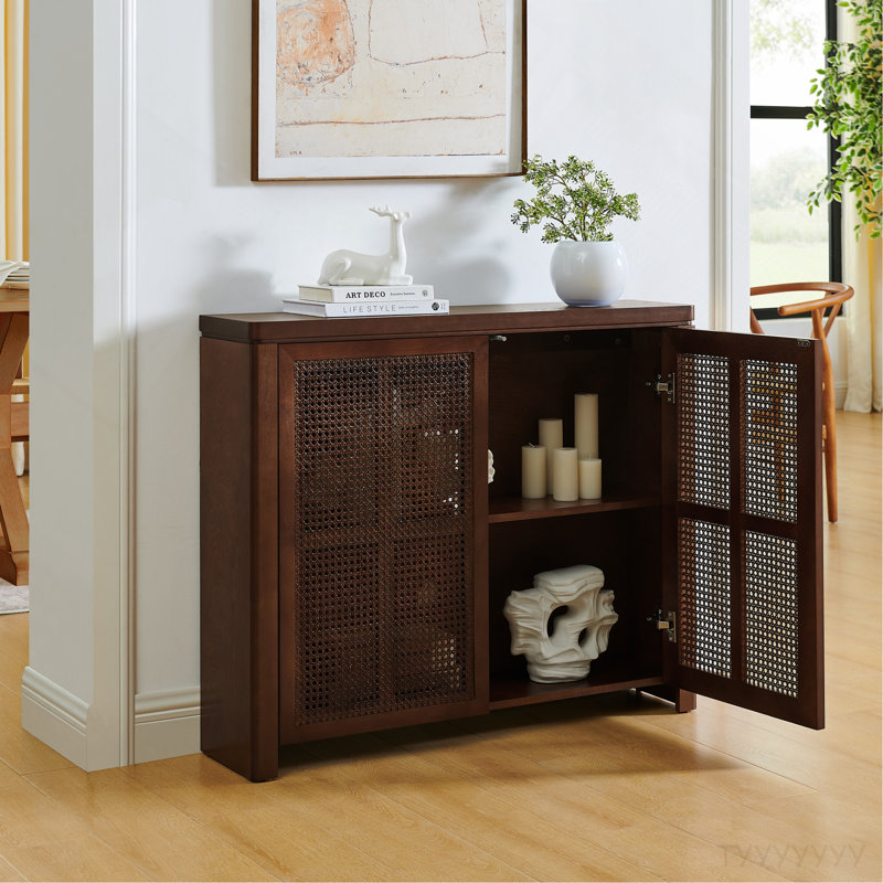 Buffet 39,4 po Mid-Century Modern, Noyer