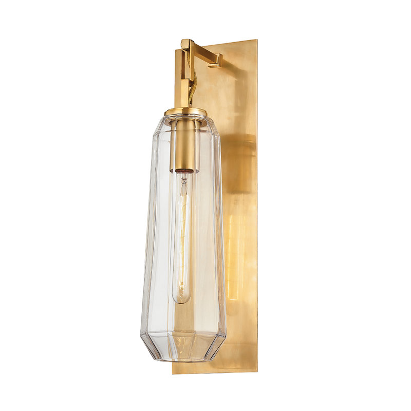 Copenhagen 1 Light Wall Sconce, Vintage Brass