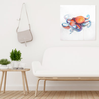 Profil coloré de pieuvre | Décoration de chambre à coucher - Illustration