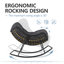 Chaise berçante d'extérieur en acier avec coussin Solvane-1358421381-1358421625