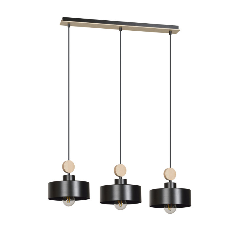 Anna-Lena 3 - Light Kitchen Island Pendant, Black