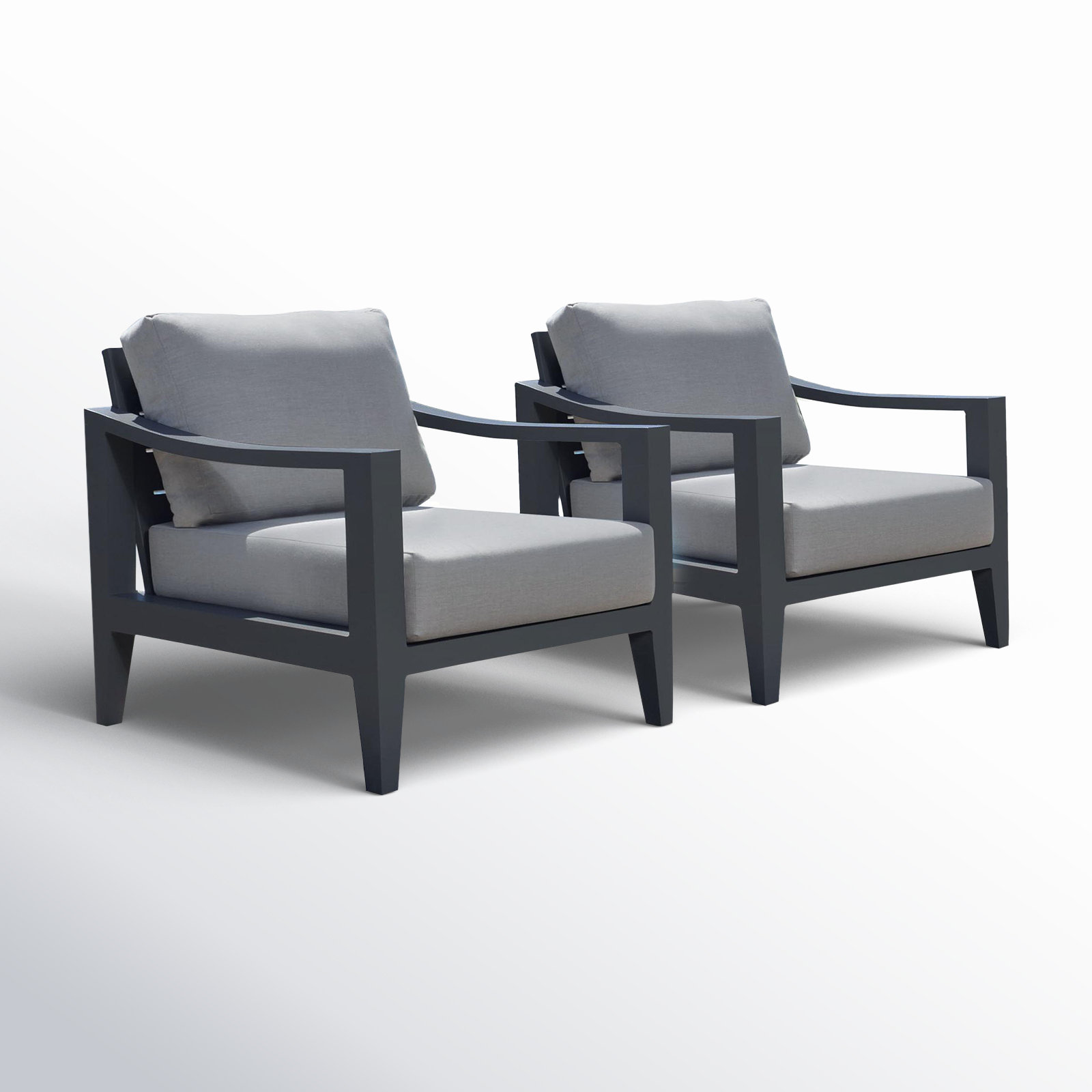 Solstice Sunbrella® Patio Lounge Chair, Gray, Dark Gray