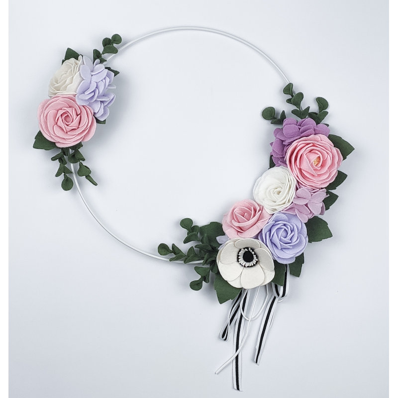 Faux Rose Metal Wreath