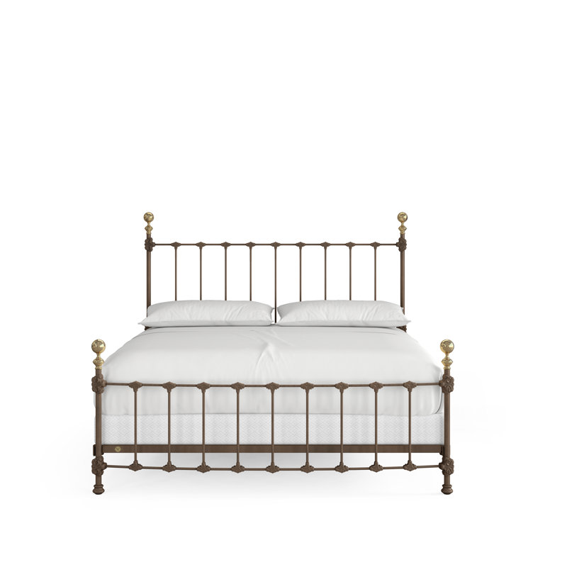 151 Palatial Bed | Complete Standard, King, Gunmetal/Antique Gold