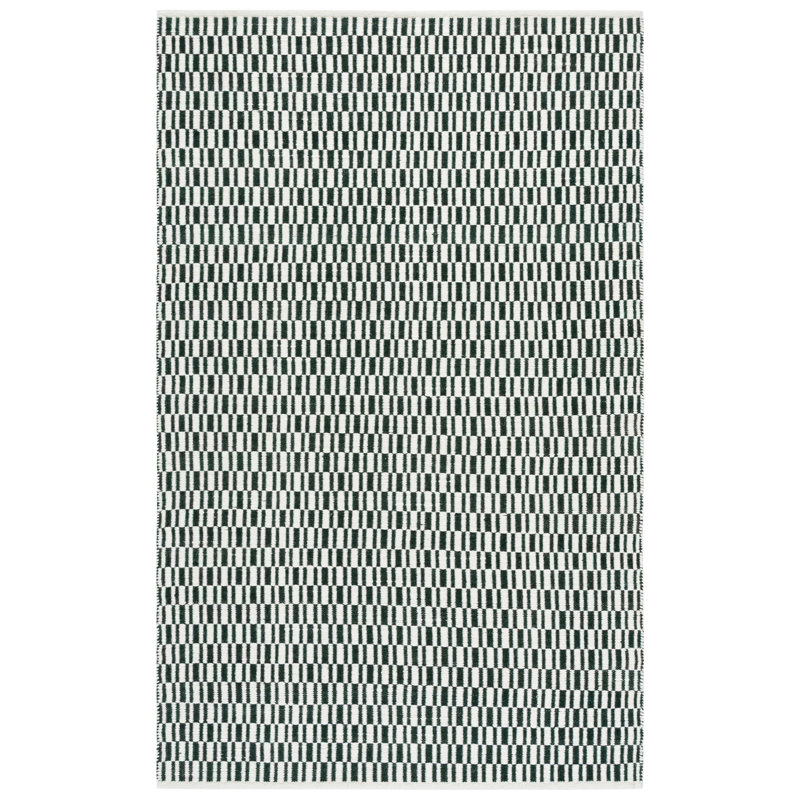 Vermont Hand Woven Wool, Cotton Solid Color Indoor Rug, Rectangle 9' x 12'
