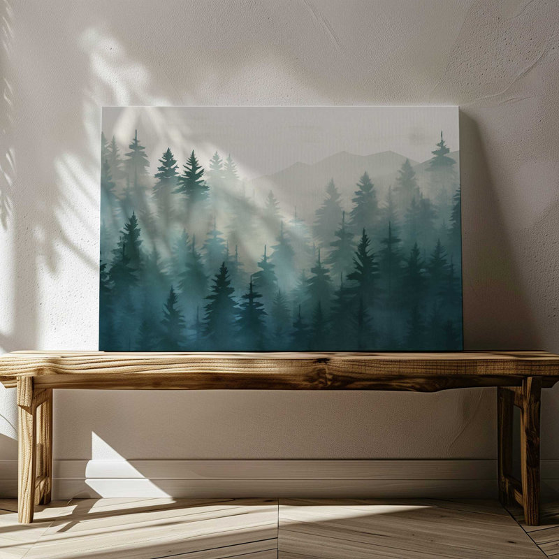 «Forest Mist», reproduction sur toile, Toile tendue, H 20 po x l 30 po x P 1,25 po
