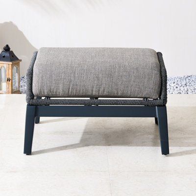 Repose-pieds d'extérieur en aluminium avec coussin
