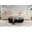 Table basse moderne noire, 3 pièces | Panneau de particules 100% enduit de mélamine, 35,4 x 11,8 x 23,6 po et 33,5 x 13,8 x 15,7 po | Conception élégante de couleur unie, durable et élégante pour le salon, facile à nettoyer-130018497