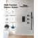 Pressure Balanced  LCD Display Shower System 12" Rain Shower Faucet with Rough-in Valve