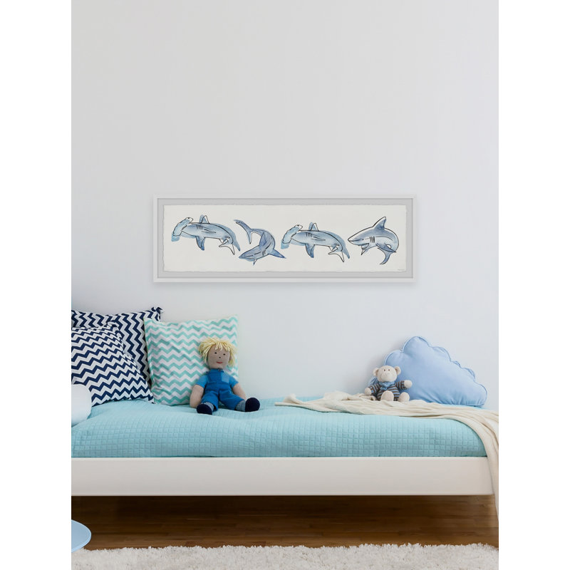 Reproduction encadrée Hallie Shark, H 10 po x l 30 po x P 1,5 po