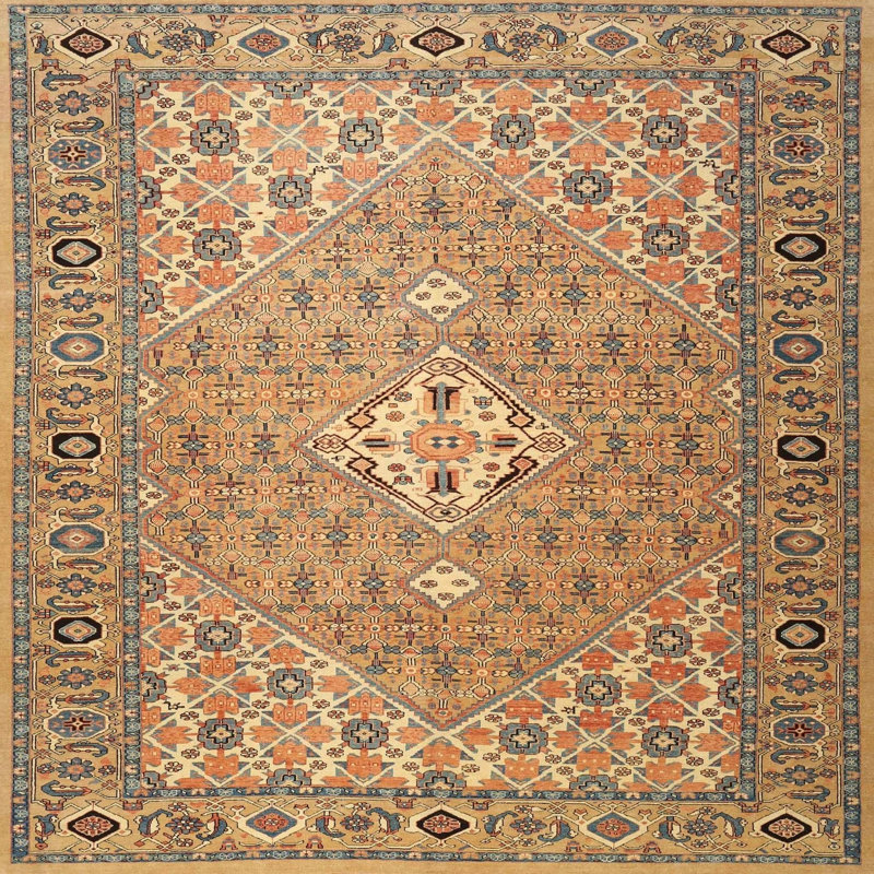 Oriental Indoor Rug, Square 4'