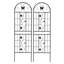 2 treillis de jardin en métal 71 po x 19,7 po, antirouille pour l'extérieur pour vignes, noir, facile à assembler et construction résiliente, paquet de 2 treillis 19,7 po, plantes grimpantes, assemblage, matériel